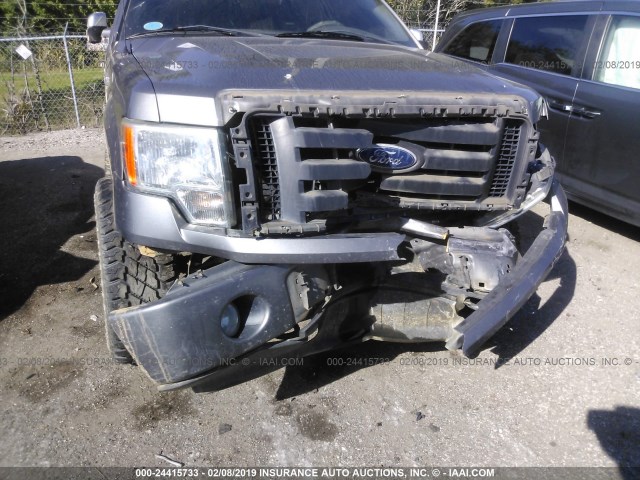 1FTEX1E83AFA87008 - 2010 FORD F150 SUPER CAB GRAY photo 6