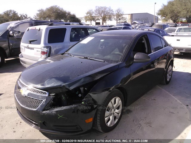 1G1PC5SH4C7388506 - 2012 CHEVROLET CRUZE LS BLACK photo 2