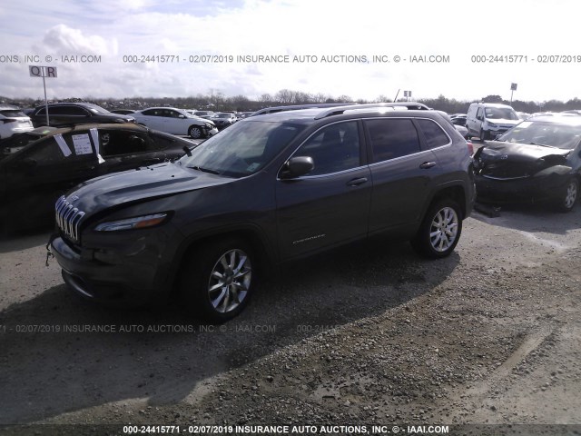 1C4PJLDS7FW579857 - 2015 JEEP CHEROKEE LIMITED GRAY photo 2