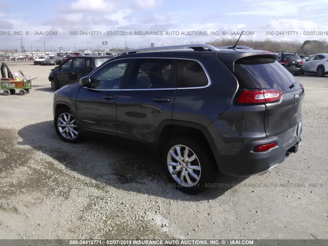 1C4PJLDS7FW579857 - 2015 JEEP CHEROKEE LIMITED GRAY photo 3