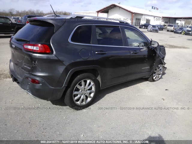 1C4PJLDS7FW579857 - 2015 JEEP CHEROKEE LIMITED GRAY photo 4