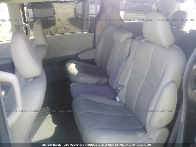 5TDYK3DCXCS253895 - 2012 TOYOTA SIENNA XLE/LIMITED SILVER photo 8