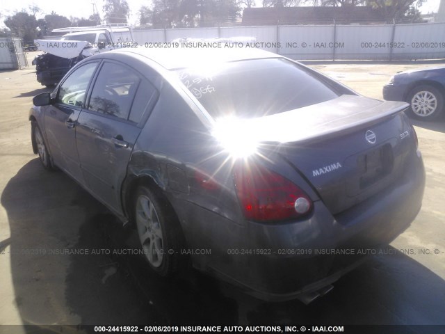 1N4BA41E87C811020 - 2007 NISSAN MAXIMA SE/SL GRAY photo 3