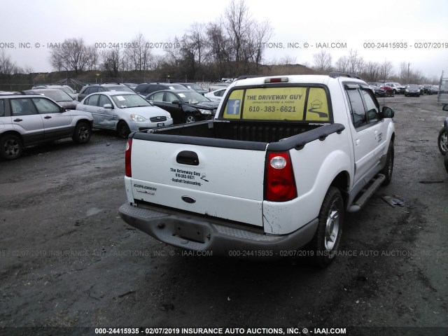 1FMZU67EX1UA25591 - 2001 FORD EXPLORER SPORT TR  WHITE photo 4