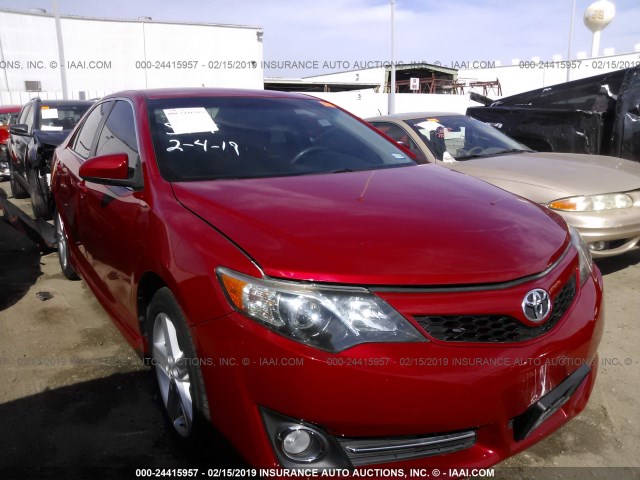 4T1BF1FK6DU723111 - 2013 TOYOTA CAMRY L/SE/LE/XLE RED photo 1