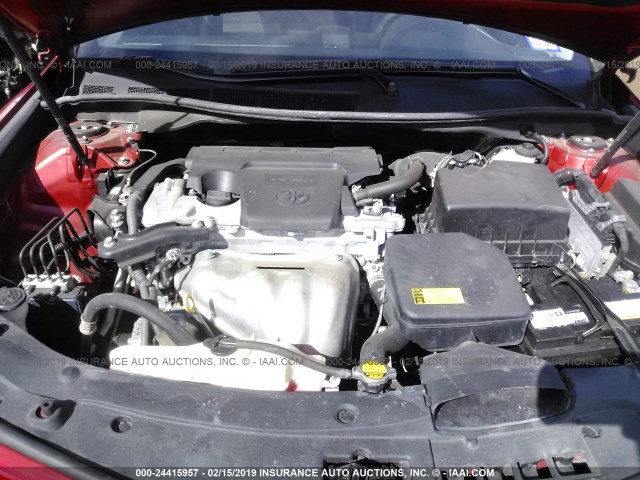 4T1BF1FK6DU723111 - 2013 TOYOTA CAMRY L/SE/LE/XLE RED photo 10