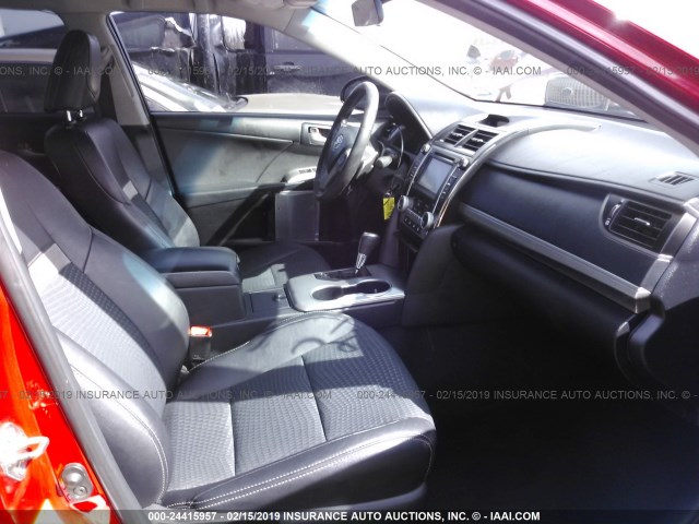 4T1BF1FK6DU723111 - 2013 TOYOTA CAMRY L/SE/LE/XLE RED photo 5