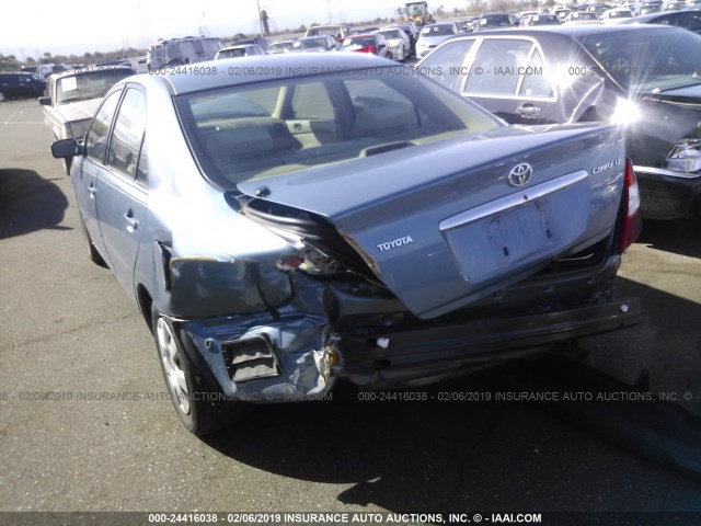 JTDBE32K040272600 - 2004 TOYOTA CAMRY LE/XLE BLUE photo 3