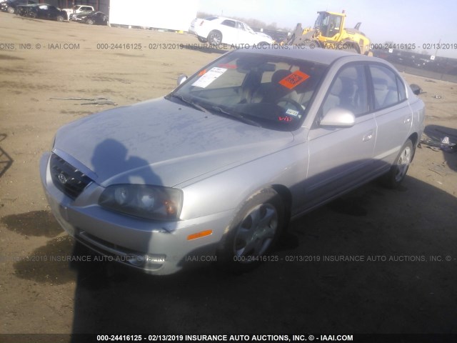 KMHDN46D24U731785 - 2004 HYUNDAI ELANTRA GLS/GT SILVER photo 2