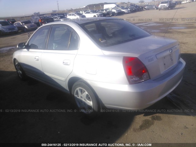 KMHDN46D24U731785 - 2004 HYUNDAI ELANTRA GLS/GT SILVER photo 3