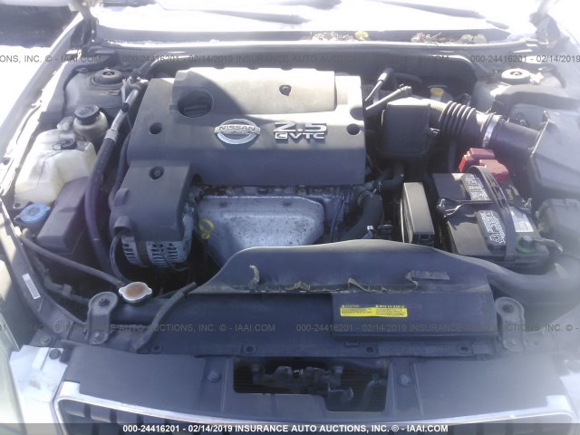 1N4AL11D86C171224 - 2006 NISSAN ALTIMA S/SL SILVER photo 10