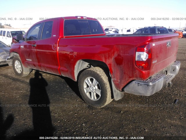 5TFUW5F12EX335630 - 2014 TOYOTA TUNDRA DOUBLE CAB SR/SR5 RED photo 3