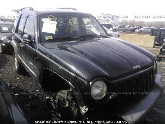 1J4GL48K62W255104 - 2002 JEEP LIBERTY SPORT BLACK photo 1