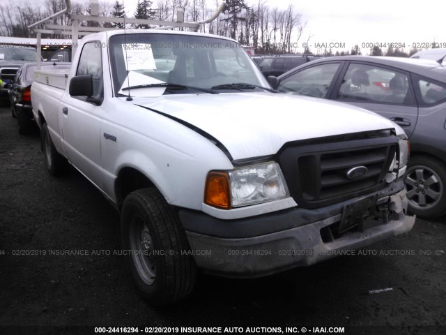 1FTYR10E75PB04509 - 2005 FORD RANGER WHITE photo 1