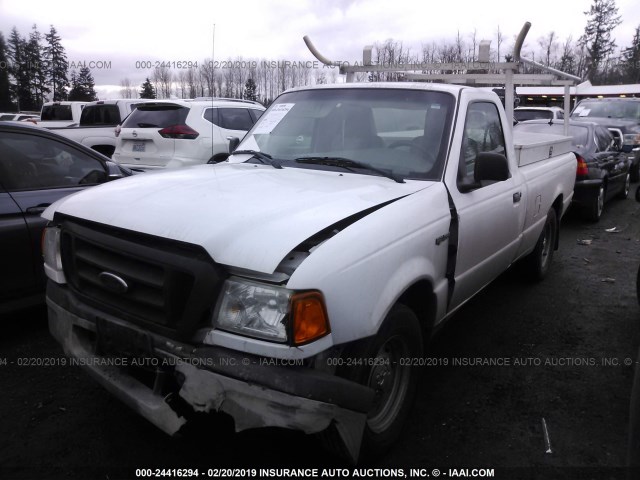 1FTYR10E75PB04509 - 2005 FORD RANGER WHITE photo 2