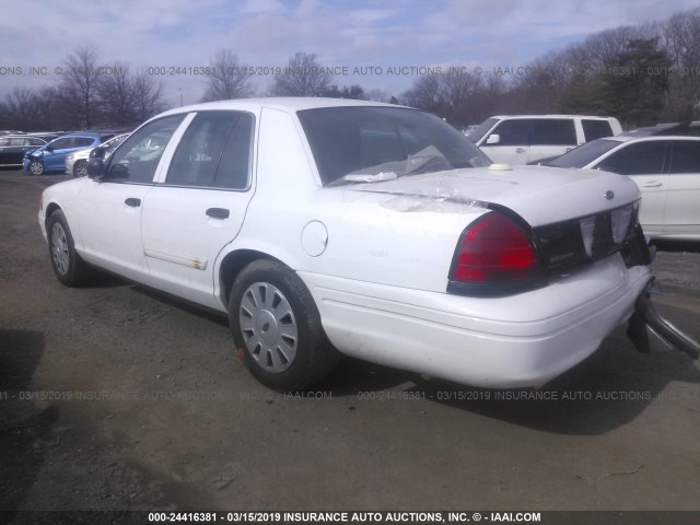 2FABP7BV1BX181433 - 2011 FORD CROWN VICTORIA POLICE INTERCEPTOR WHITE photo 3