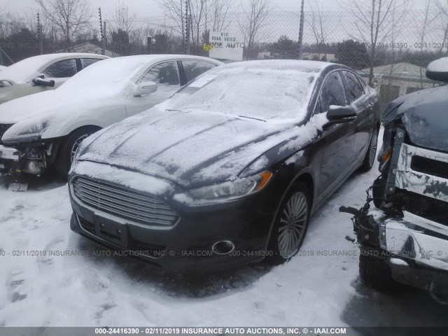 3FA6P0D9XER385028 - 2014 FORD FUSION TITANIUM BLACK photo 2