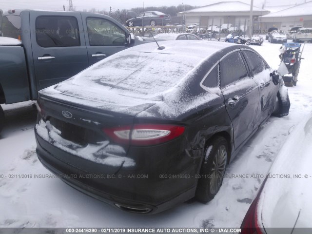 3FA6P0D9XER385028 - 2014 FORD FUSION TITANIUM BLACK photo 4