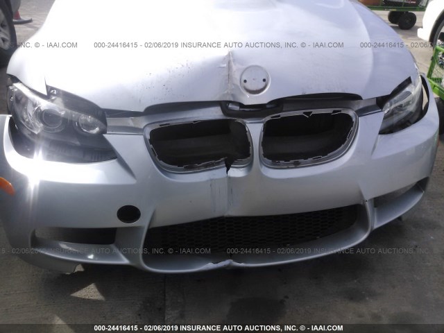 WBSVA93558E215024 - 2008 BMW M3 SILVER photo 6