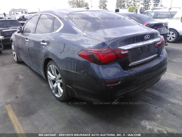 JN1BY1AP1HM741381 - 2017 INFINITI Q70 3.7 Dark Blue photo 3