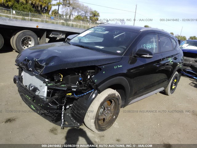 KM8J33A44JU725136 - 2018 HYUNDAI TUCSON LIMITED/SPORT AND ECO/SE BLACK photo 2