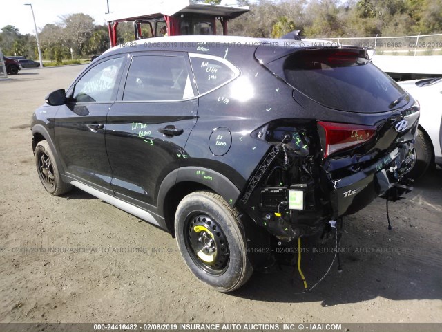 KM8J33A44JU725136 - 2018 HYUNDAI TUCSON LIMITED/SPORT AND ECO/SE BLACK photo 3