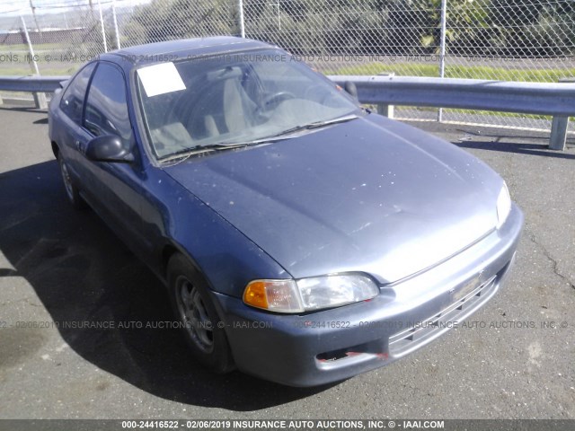 1HGEJ2121SL045689 - 1995 HONDA CIVIC DX BLUE photo 1