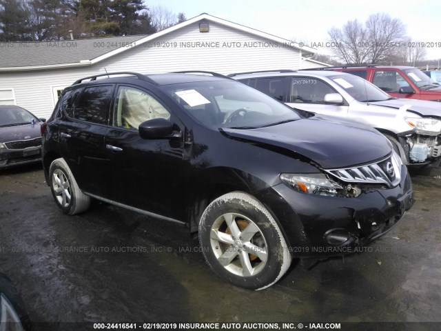 JN8AZ18W39W141216 - 2009 NISSAN MURANO S/SL/LE BLACK photo 1