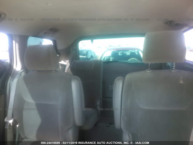 5TDZA23C04S161750 - 2004 TOYOTA SIENNA CE/LE SILVER photo 8