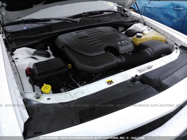 2C3CDYAGXDH718687 - 2013 DODGE CHALLENGER SXT WHITE photo 10