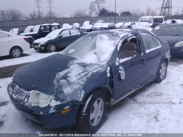 3VWSE69M92M111839 - 2002 VOLKSWAGEN JETTA GLS Կանաչ լուսանկար 2