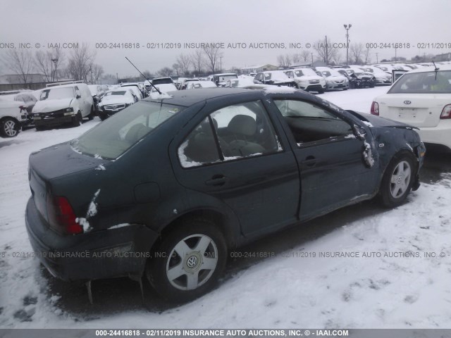 3VWSE69M92M111839 - 2002 VOLKSWAGEN JETTA GLS Կանաչ լուսանկար 4