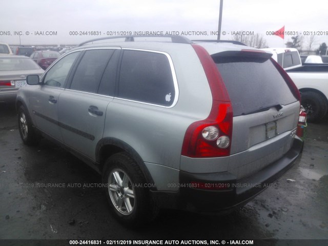 YV1CZ59H131018296 - 2003 VOLVO XC90 SILVER photo 3