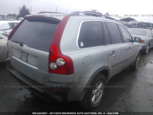 YV1CZ59H131018296 - 2003 VOLVO XC90 SILVER photo 4