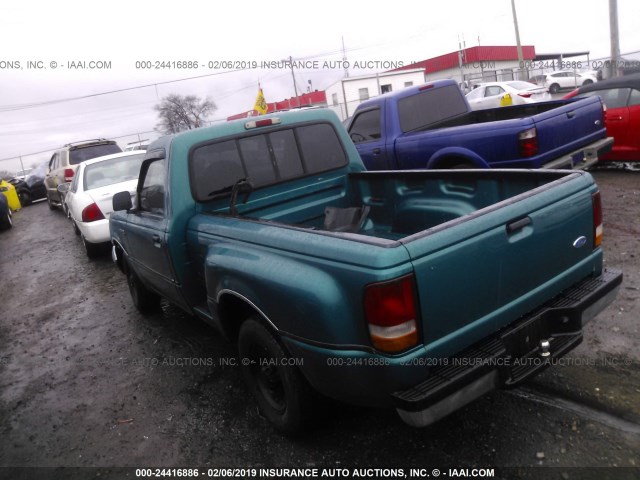 1FTCR10U0VPB21072 - 1997 FORD RANGER GREEN photo 3