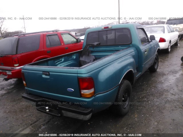 1FTCR10U0VPB21072 - 1997 FORD RANGER GREEN photo 4