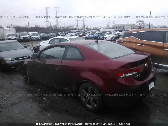 KNAFU6A26A5308132 - 2010 KIA FORTE EX RED photo 3