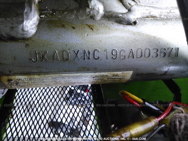 JKADXNC19GA003671 - 1986 KAWASAKI KDX200 C GREEN photo 10