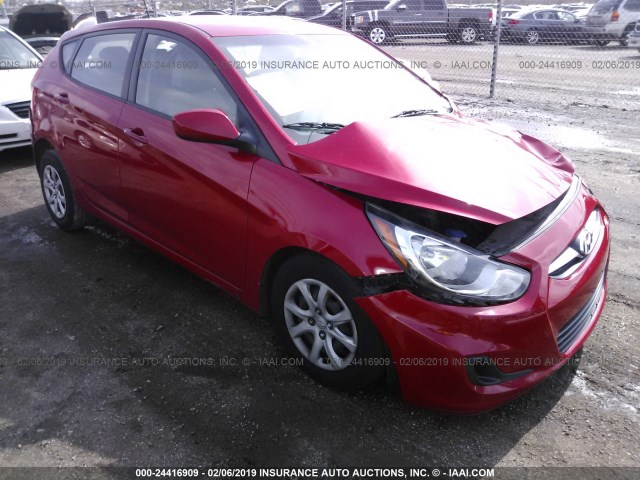 KMHCT5AE0EU160242 - 2014 HYUNDAI ACCENT GLS/GS RED photo 1