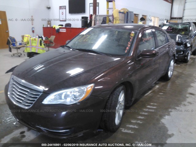 1C3CCBBG4CN169556 - 2012 CHRYSLER 200 TOURING BURGUNDY photo 2