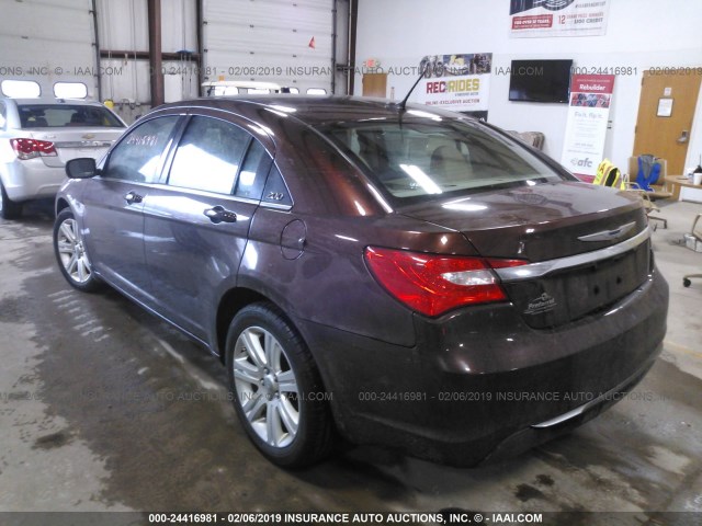 1C3CCBBG4CN169556 - 2012 CHRYSLER 200 TOURING BURGUNDY photo 3