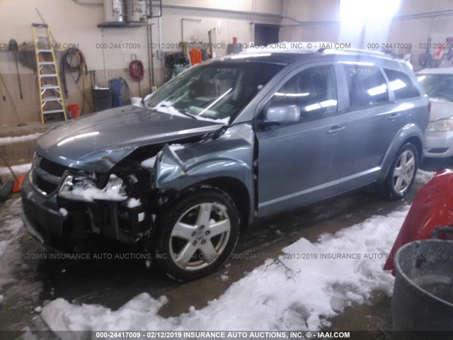 3D4PH5FV1AT149659 - 2010 DODGE JOURNEY SXT BLUE photo 2