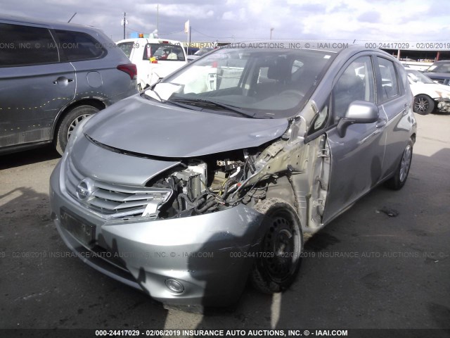 3N1CE2CP9EL423935 - 2014 NISSAN VERSA NOTE S/S PLUS/SV/SL GRAY photo 2