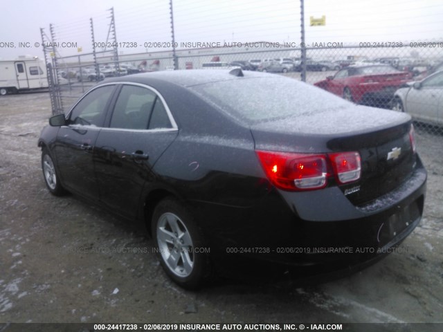 1G11B5SAXDF354864 - 2013 CHEVROLET MALIBU LS BLACK photo 3