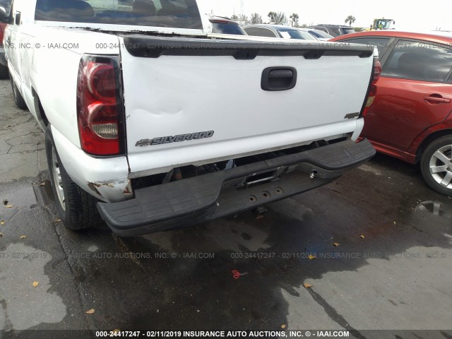 1GCEC19V06Z200298 - 2006 CHEVROLET SILVERADO C1500 WHITE photo 6