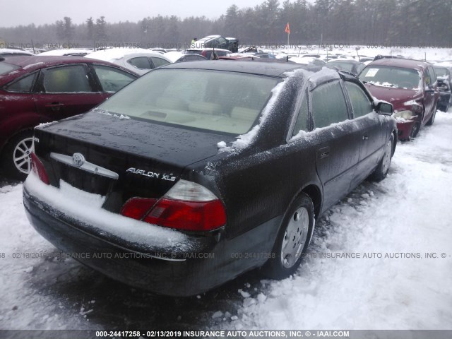 4T1BF28B73U310695 - 2003 TOYOTA AVALON XL/XLS BLACK photo 4