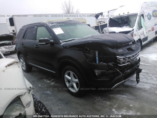 1FM5K8DH2GGC84677 - 2016 FORD EXPLORER XLT BLACK photo 1