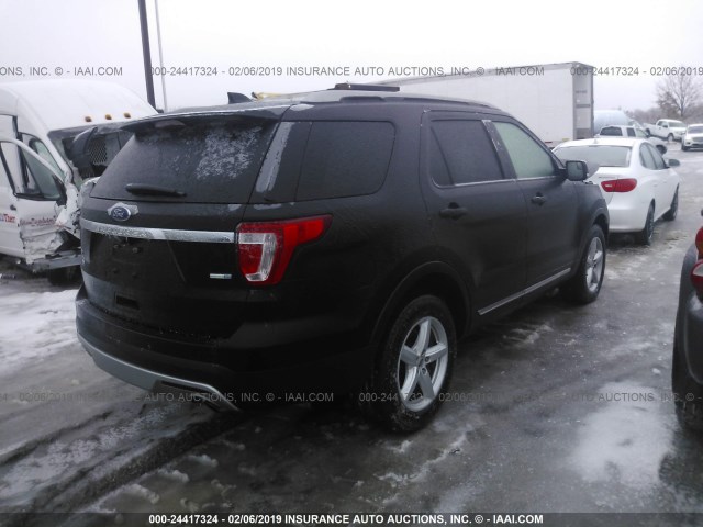 1FM5K8DH2GGC84677 - 2016 FORD EXPLORER XLT BLACK photo 4