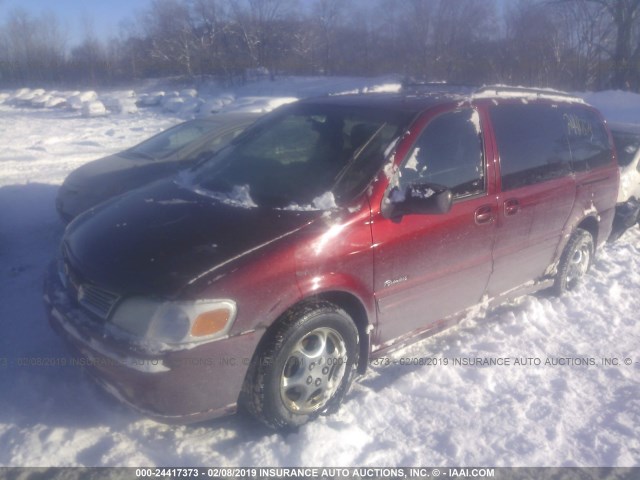 1GHDX13E62D233168 - 2002 OLDSMOBILE SILHOUETTE LUXURY RED photo 2