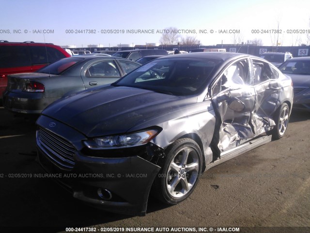 3FA6P0LU6ER306220 - 2014 FORD FUSION SE HYBRID GRAY photo 2